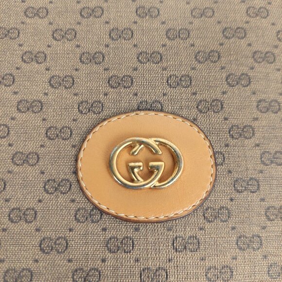 SOLD Gucci Web Tan Monogram Canvas Sherry Line GG Tote Bag - Picture 2 of 12